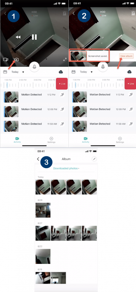 How to capture snapshot steps